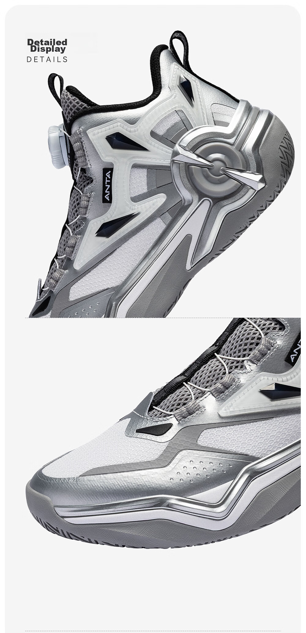 Anta Kids Boys Sports Shoes Ages 6-12 Youth Durable Sniper Basketball Shoes 312541108H 42
